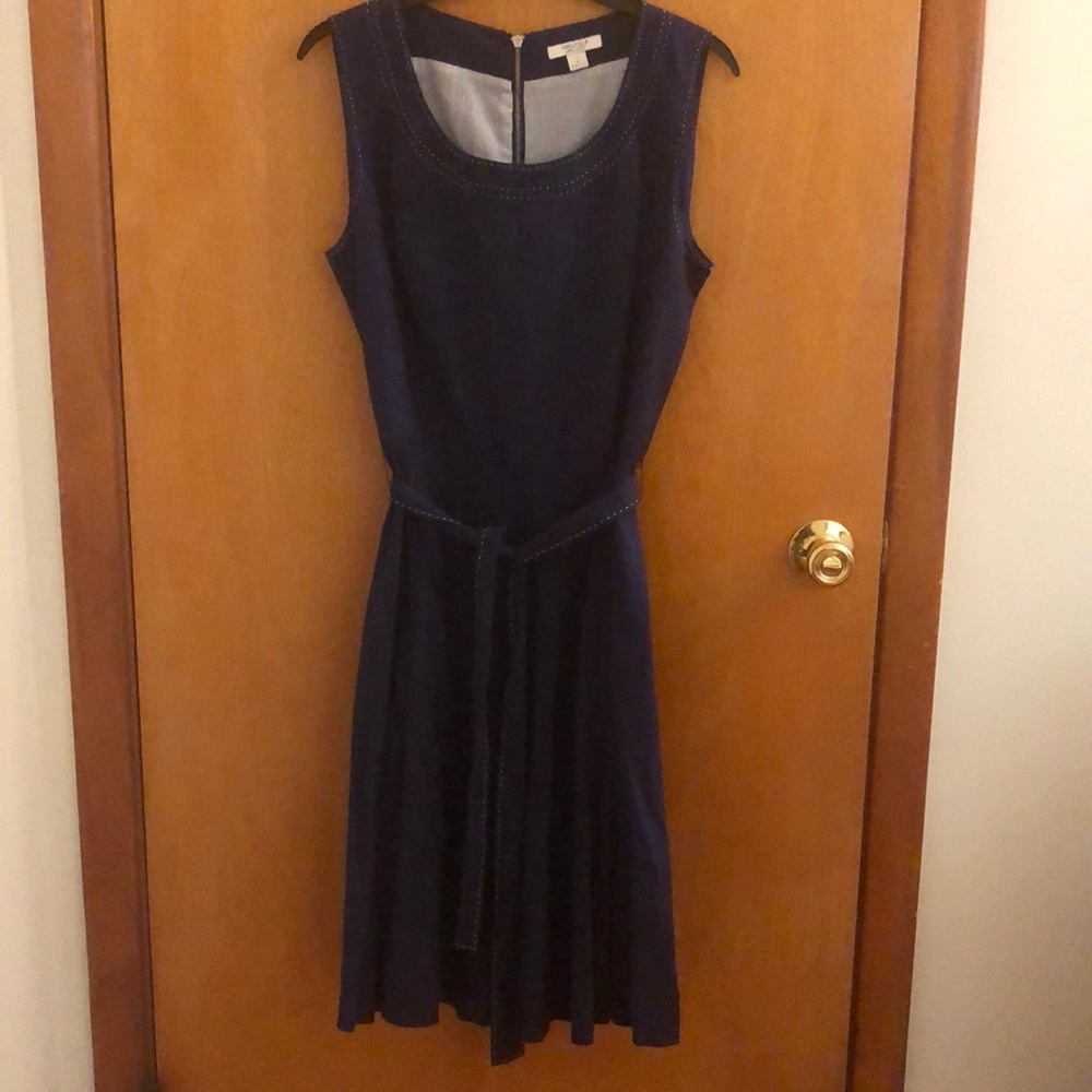 Nautica Navy Blue A-line Dress with belt - Size 4